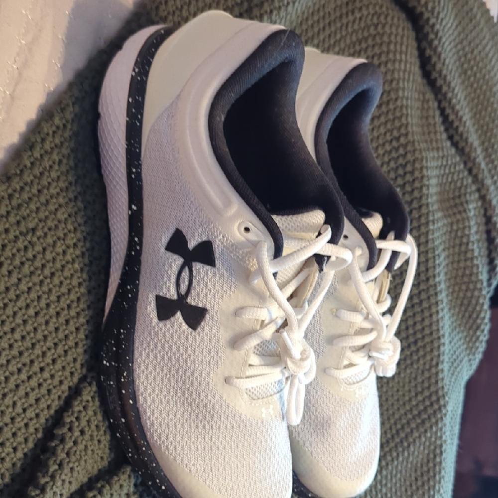 Under Armour White and Black Athletic Shoes
